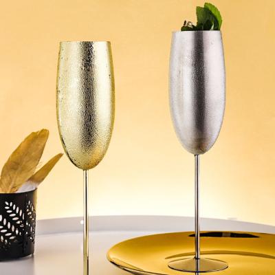 China Minimalist 250ML Wine Glass Set Stainless Steel Wine Glasses for sale