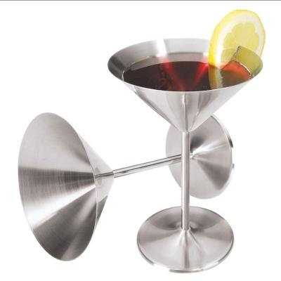 China Sustainable Stainless Steel Martini Cocktail Glass for sale