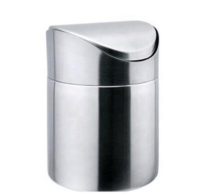 China Mini Stainless Steel Sustainable Office Trash Can for sale