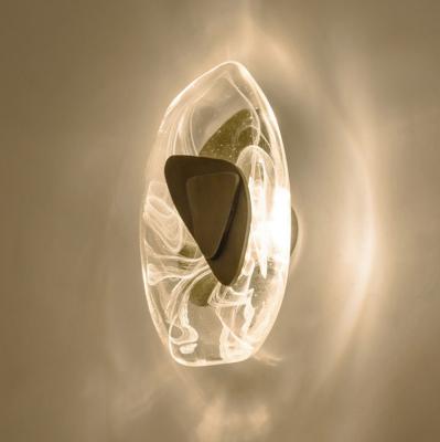 China Aisle modern minimalist glass light luxury living room bedroom crystal decoration led wall lamp for sale