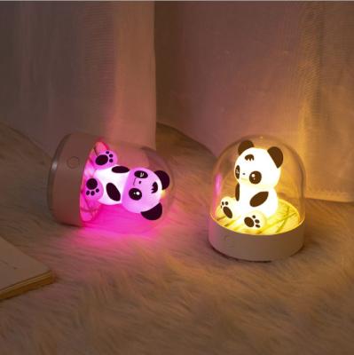 China Modern Multicolor Cute Lead Silicone Panda Lamp Silicone Light For Decoration Light Babyroom for sale