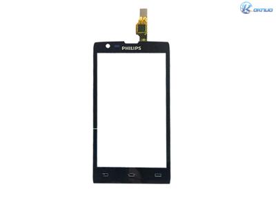 China Black 4.3 Inch Touch Screen Digitizer Replacement Front Glass Display For Philips W6500 for sale