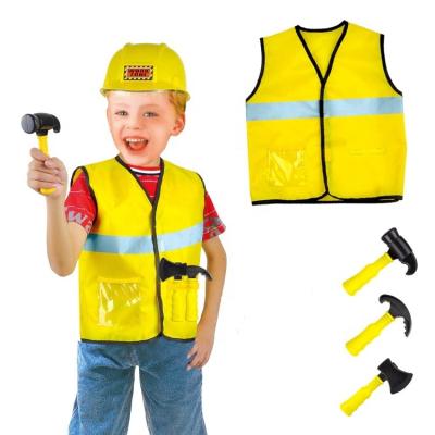 China Fancy Kids Dress Up Boy Kid Halloween Carnival Party Costume Construction Worker Career Costumes For Kids for sale