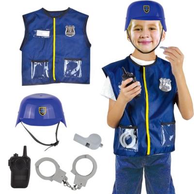 China Fancy kids dress up Halloween dress up police man role play costume pretend play set kids police costume for boys for sale