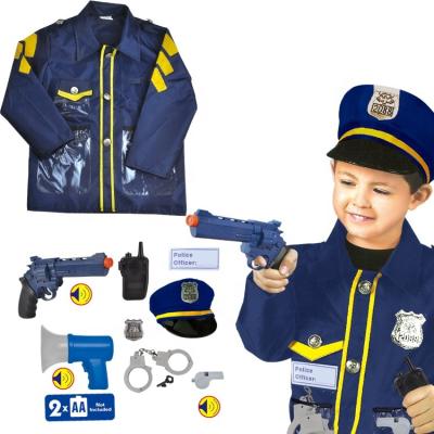 China Fancy Kids Dress Up Children Customized Kids Role Play Plastic Police Toy Set Dress Up Educational Indoor Policeman For Kids for sale