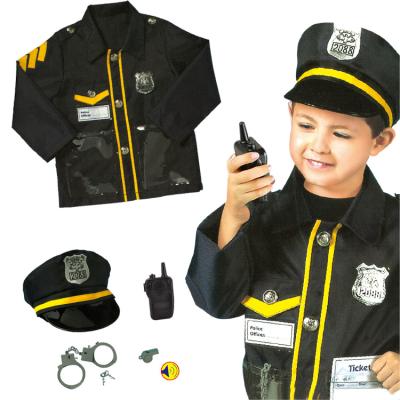 China Fancy Kids Dress Up Halloween Carnival Costumes Set Kids Role Play Kids Polices Uniform Clothing Set With Accessories for sale