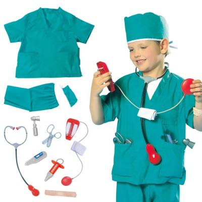 China Fancy Children Dress Up Role Play Dress Up Doctors Costume Set Kids Toys Doctor Surgeon Set For Kids Kit Career Uniform Pretend Play for sale