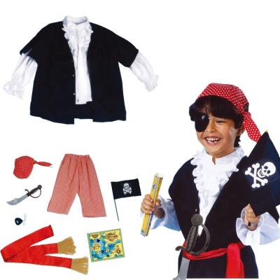 China Kids Fancy Dress Up Cute Captain Carnival Dress Up Costumes Kids Halloween Pirate Cosplay Children Up Pirate Role Play Costume for sale