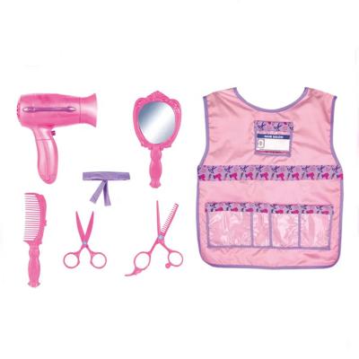 China Fancy Children Dress Up Game Bedroom Plastic Make Up Toy Set Kids Hair Beauty Salon Girl Salon Kids Hair Dryer Games for sale