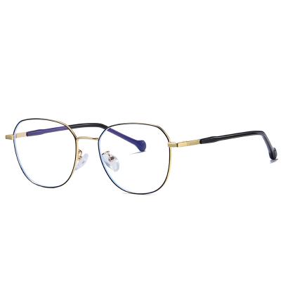 China New Arrival Designer Myopic Light Wholesale Eyeglass Blue Shade Glass Light Blocking Reading Round Vintage Glass Frame for sale