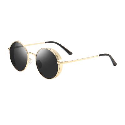 China Fashion sunglasses light up shade glasses 2022 fashion new high quality round outdoor sports bicycle metal polarized vintage sunglasses for women for sale