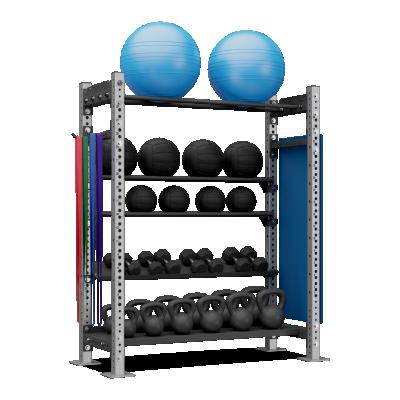 China Multifunctional Fitness Equipment Rack Resistance Bands to Stability Balls or Dumbbells to Medicine Balls Gym Fitness Equipment Multi-Storage Unit Storage Rack for sale