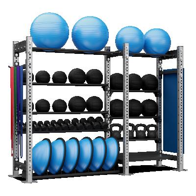 China Multifunctional Commercial Multi Function Fitness Equipment Rack Storage Gym Equipment Balance Trainers Medicine Slam Wall Balls Kettlebells Dumbbell Racks for sale