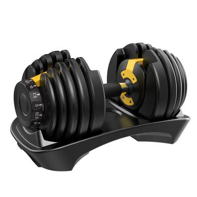 China New Model 24kg Weights Dumbbell Set Wholesale Premium Adjustable Luxury Adjustable Dumbbell For Gym for sale