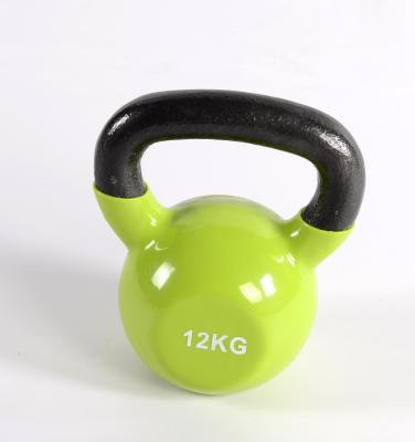 China Durable vinyl dipped kettlebells used for cross training and strength exercise for sale