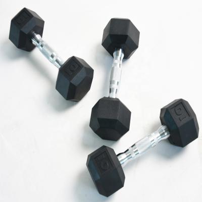 China Adjustable Dumbbell Customize Shape And Size Rubber Dumbbell For Commercial Gym for sale