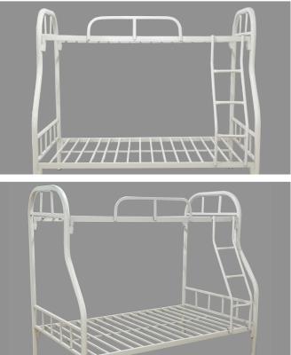 China Contemporary Home Furniture White Mother Son Twin Upper 2 People Single Metal Bunk Beds Bottom 2 Layers for sale