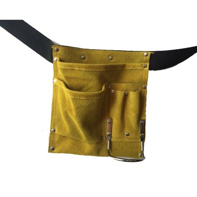 China Wholesale Adjustable Breathable Cowhide Carpenter Waist Tool Bag Multifunctional Pouch for sale