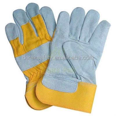 China Hot Sale Cow Split Leather Industrial Leather Working Gloves Welding Safety Gloves for sale