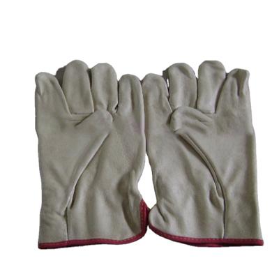 China Comfortable Cow Grain Cowhide Thumb Driver Upper Work /Working Glove Trapezoidal Glove for sale