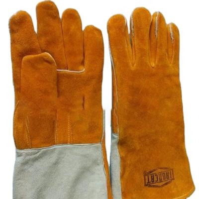 China Comfortable Cow Split Leather Welding Glove for sale