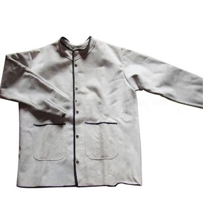 China Normal Cowhide Long Sleeve Safety Welding Coat Split Leather Protective Welder for sale