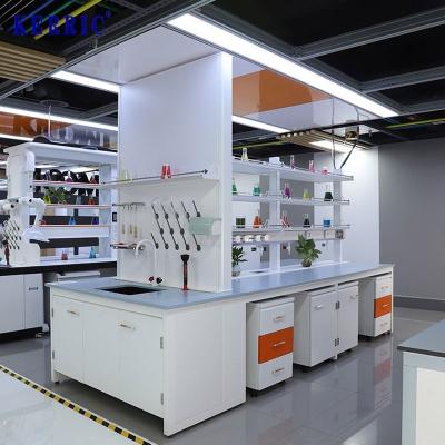 China Modern Lab Furniture Chemistry Operation Desk Table Lab Workbench With Plug for sale