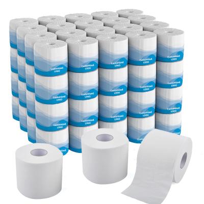 China Wood Pulp Toilet Paper Bath Tissue Paper Home Cleaning Water Soluble Roll For Restaurant Hotel for sale