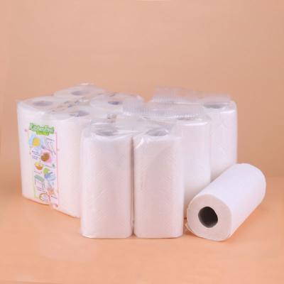 China Restaurant home party hotel kitchen OEM pulp kitchen cloth nature bamboo color 3 ply white kitchen paper roll for sale