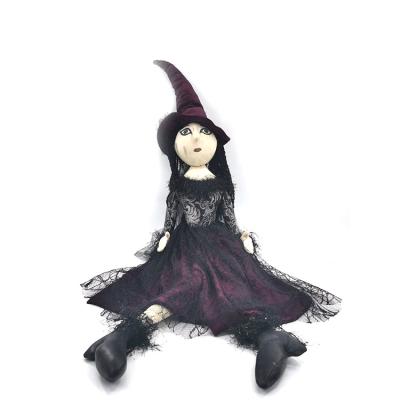 China Fabric Gifts Halloween Scene Props Distant Room Horror Dolls Witch Decorations for sale