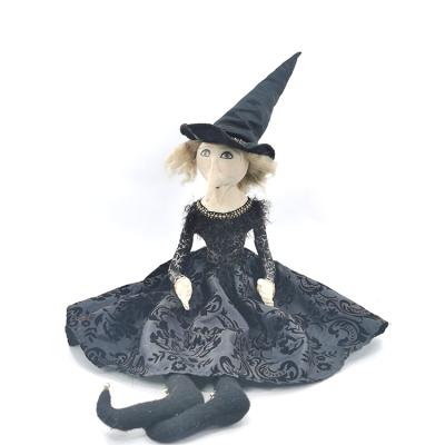 China Black Cloth Dress Children's Witch Halloween Room Horror Atmosphere Decoration Doll Outdoor Halloween Decorations Open Gifts for sale