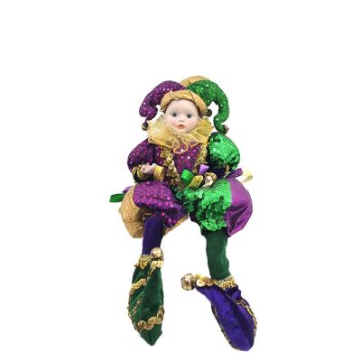 China Cloth Fun Christmas Cute Boy Doll Red And Green Hat Popular Funny Popular Clown for sale