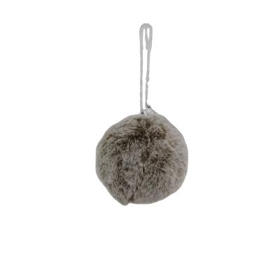 China Foam Popular Gray Ball Tree Plush Ball Christmas Ball Pendant Pendant for sale