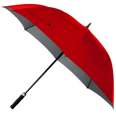 China Cheap Oversized Pongee Big Double Shaft Long Canopy Windproof Custom Golf Umbrella for sale