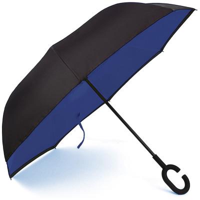 China Hot Wholesale Latest 2021 Custom Windproof Upside Down Reverse Reverse Double Layer Car Umbrellas for sale