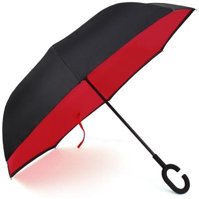 China 2021 Traditional Car Waterproof Reverse Reverse Reverse Double Reverse Layer Umbrellas for sale