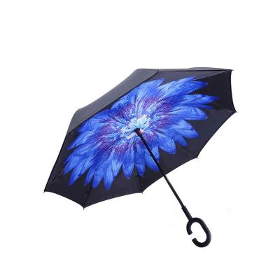 China Wholesale Custom Minimalist Waterproof Windproof Reverse Umbrellas for sale