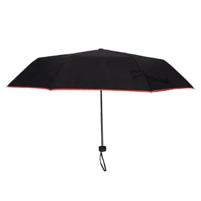 China New Arrival Black 21 Inch Rib Reinforced 8 Inch Uv Folding Travel Folding Umbrella for sale