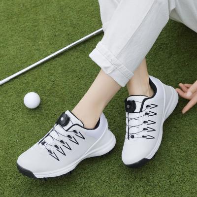 China High Quality High End Spike Outsole Mens Womens Golf Shoes Microfiber Outdoor Sports Shoes Professional Training Upper Shoes New Arrival for sale