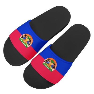 China Low Damping MOQ Logo Customization 2021 Indoor Slippers Red Polynesian Printed Sandals Indoor Platform for sale