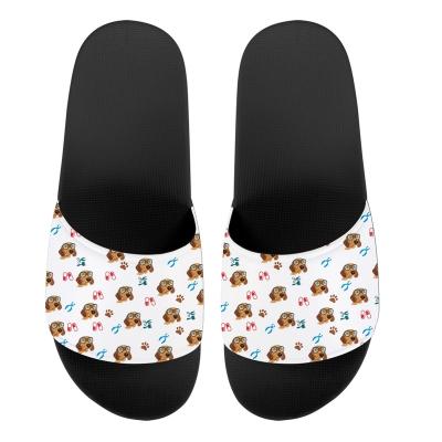 China Cushioning MOQ Low Slippers Samoa Indoor Shoes Monstera Logo Customization for sale