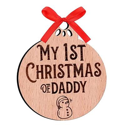 China 2021 Europe Baby Christmas Ornament KRAFF RTS First My First Christmas Baby Ornament for sale