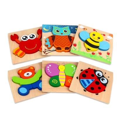 China Europe KRAFF RTS Wooden Animal Puzzles For Toddlers 1 2 3 Years Old Educational Toys For Boys And Girls for sale