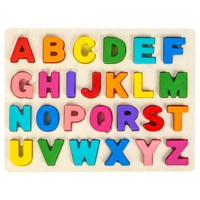 China Europe KRAFF RTS ABC Puzzle Shape Alphabet Toys with Jigsaw Board Letter Blocks Toys Preschool Preschool Educational Studying Gift for sale