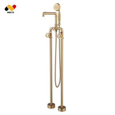 China With Sliding Bar Purchase Large Take Shower Tub Filler Hot Sale Floor Standing Tub Filler High Quality Floor Standing Shower Head for sale