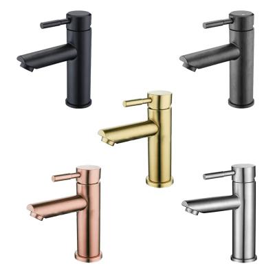 China Metered Faucets 304 Stainless Steel Single Handle Taps Single Hole Waterfall Mixer Pull Down Face Bathroom Basin Sink Faucet for sale