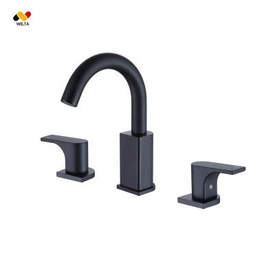 China Contemporary Bathroom Basin Water Mixer Tap Hand Metered Brass Sink Faucets Taps Wash Gray Matt /Black/ Gold Basin Faucet for sale