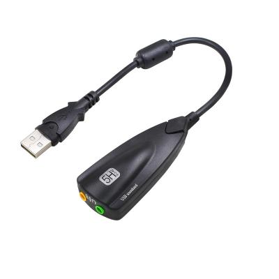 China Factory Price Promotion 5HV2 USB 7.1 Channel Sound Card External Headphone Audio Adapter For Laptop PC for sale