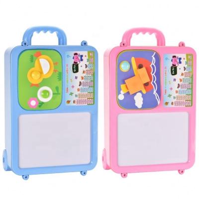 China Turn In The Removable Suitcase DIY Active Learning Board Educational Toys Building Plastic Blocks for sale