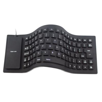 China Silicone Mechanical Foldable Keyboard USB Wired Silent Soft Touch Typing Keyboard Waterproof 85-Key Roll-Up Keyboard for PC Notebook Laptop for sale